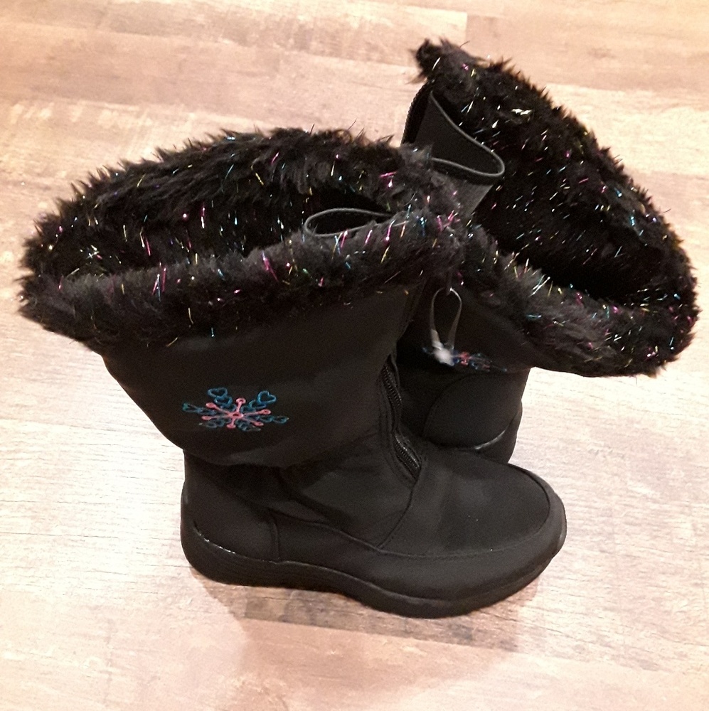 New Target girls black boots toddler