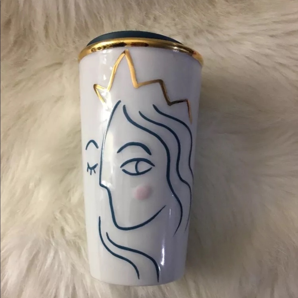 Starbucks White Gold Mermaid Anniversary 2017 Mug