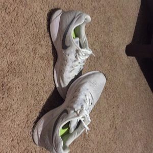 All white nike zooms