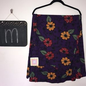 LuLaRoe Maxi Skirt. Purple, flowers. Tropical