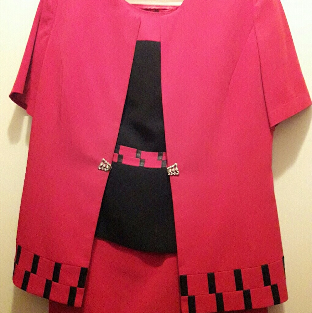 Red 3 piece suit