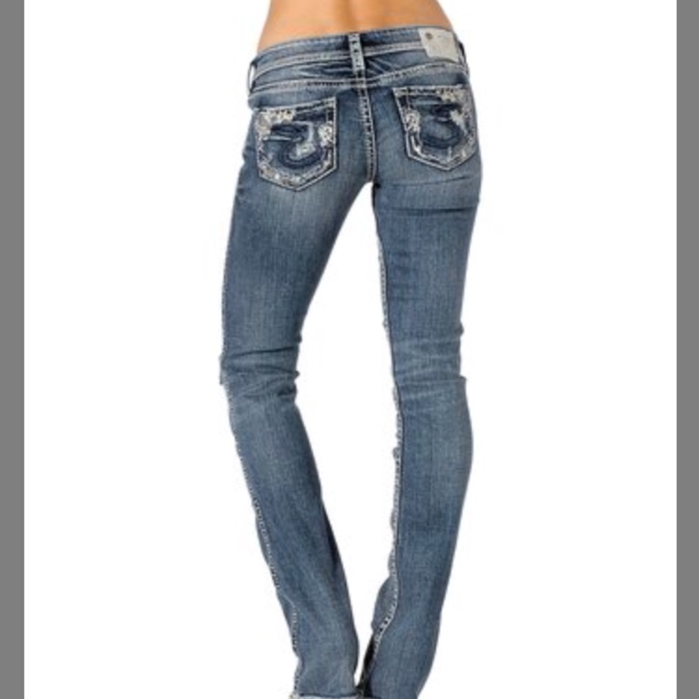 Distressed Blue Jeans