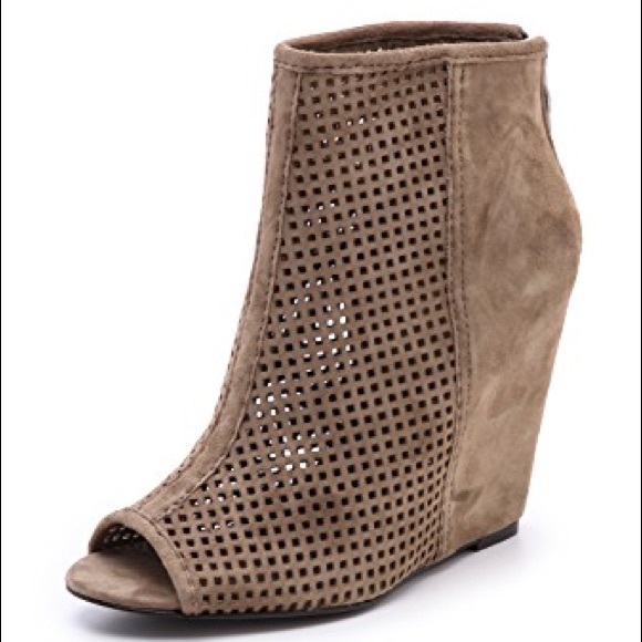 Ash Shoes - New Ash June Perforated Wedge Booties Women's 8