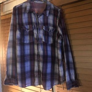 Plus size Maurice’s plaid button up shirt