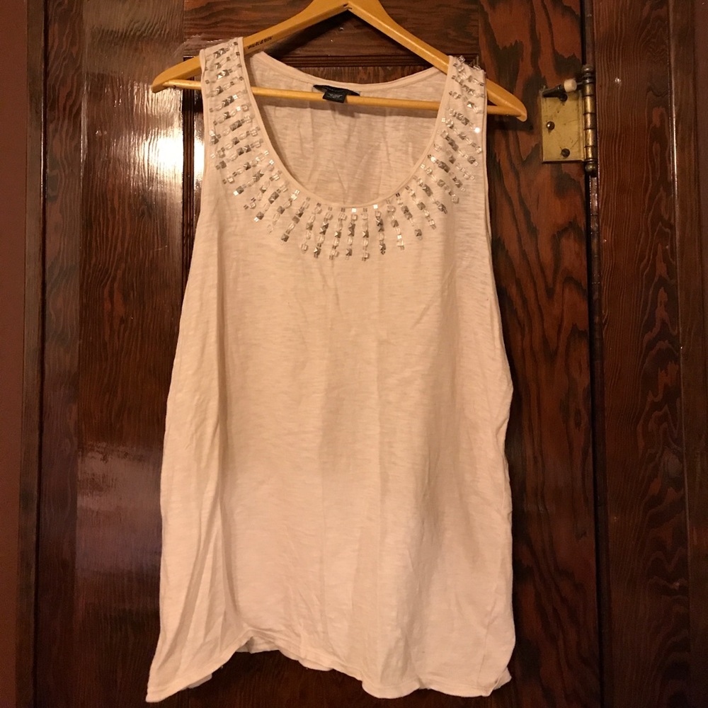 Moda Intl. Light Pink Tank w/Embellishments-XL