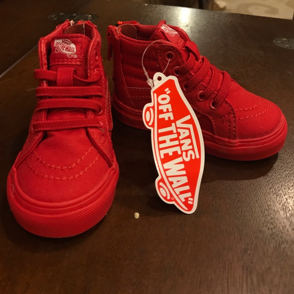 Toddler Mono Red Hi Vans