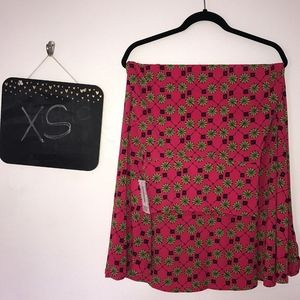 LuLaRoe Maxi Skirt. Pink and green
