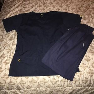 Scrub Set wonderwink and landau navy blue