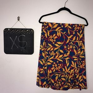 LuLaRoe Maxi Skirt. Tropical. Blue, yellow, red.