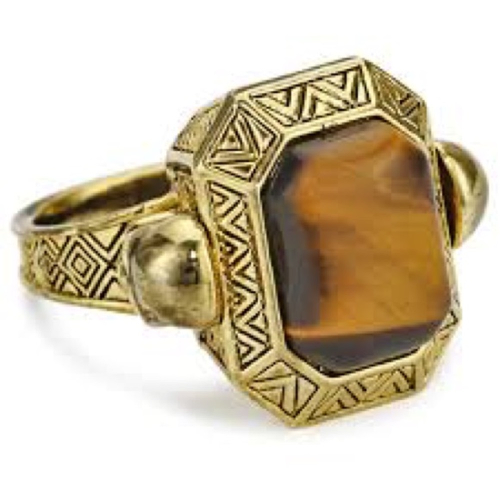 House of Harlow 1960 Tigers Eye Cocktail Ring