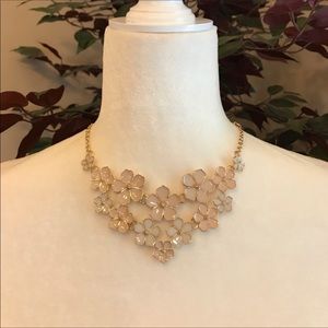 Peach/Gold Flower Adjustable Necklace