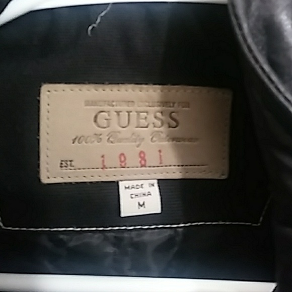 GUESS mens leather jacket - Picture 3 of 5