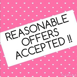 Reasonable offers accepted