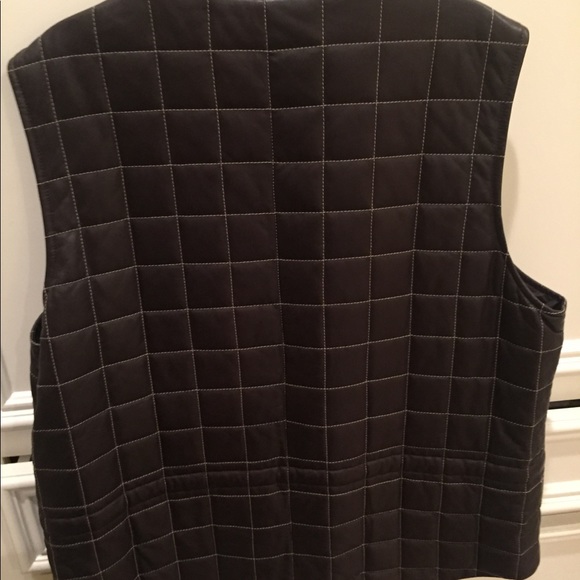 Lafayette 148 Chocolate Brown Leather Vest