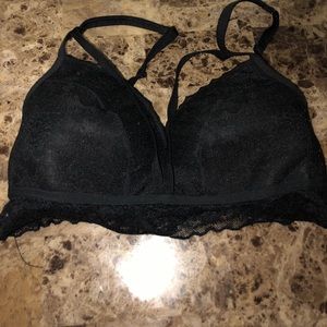 Black lace bralette