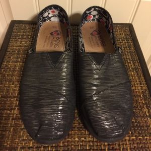 BOBS from Skechers- Black with silver shimmer.