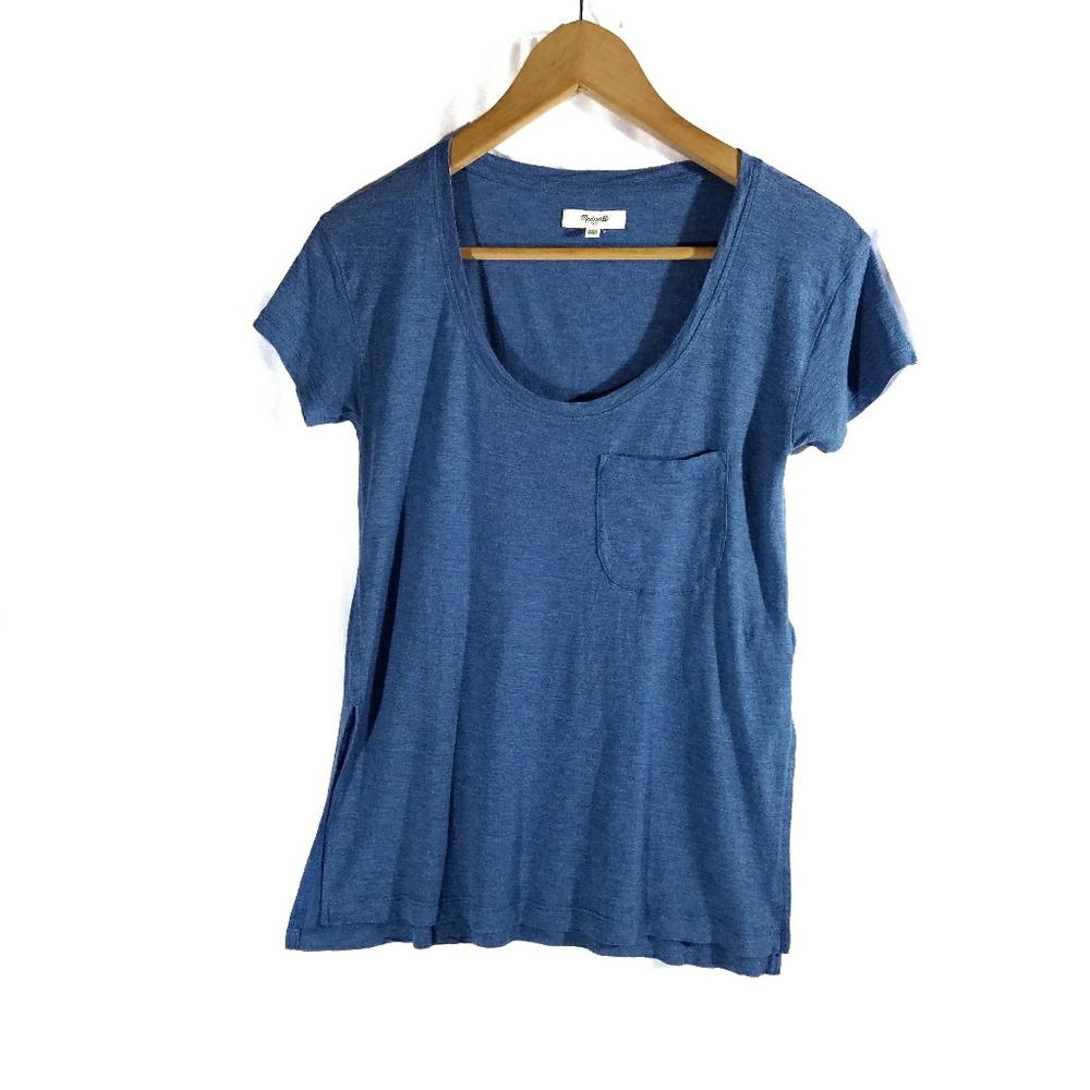 Madewell Anthem Scoop Neck Side Slit Tee