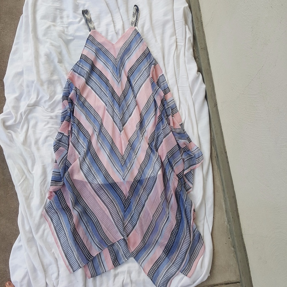 Hippie striped flowing dress