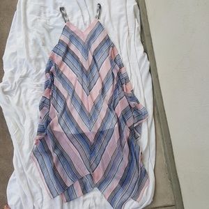 Hippie striped flowing dress