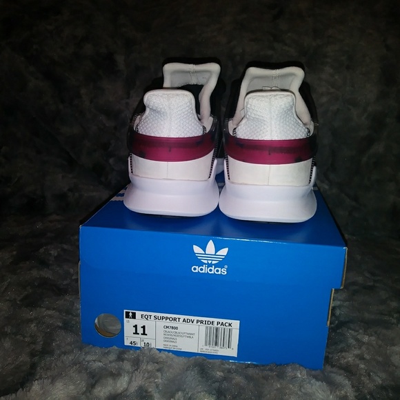 Rare New 11 Adidas EQT Pride Edition Black Multi - Picture 4 of 4