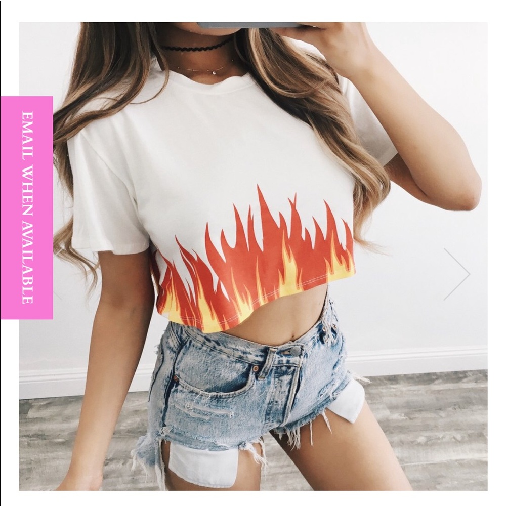 Ootdfash Flame crop top