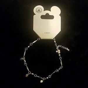 Disney Rhinestone Silver Chain Bracelet