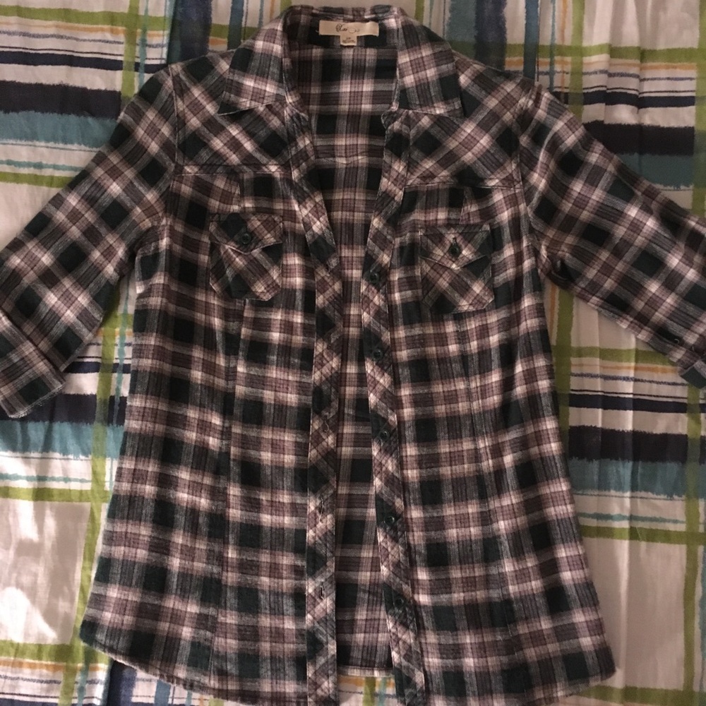 Forever 21 Plaid Top