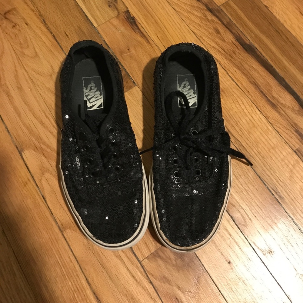 Black Sparkly Vans