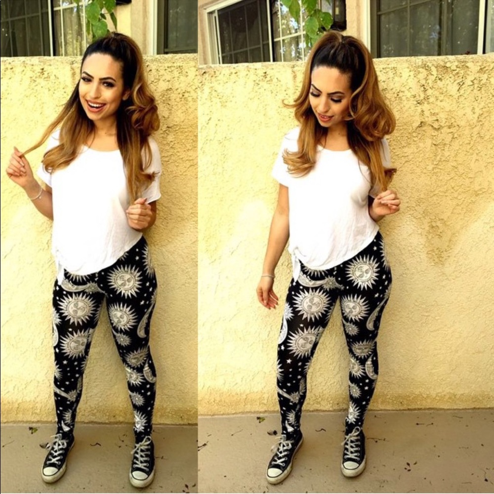Moon and sun leggings