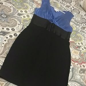 MSSP Blue & black fitted sz M cocktail dress