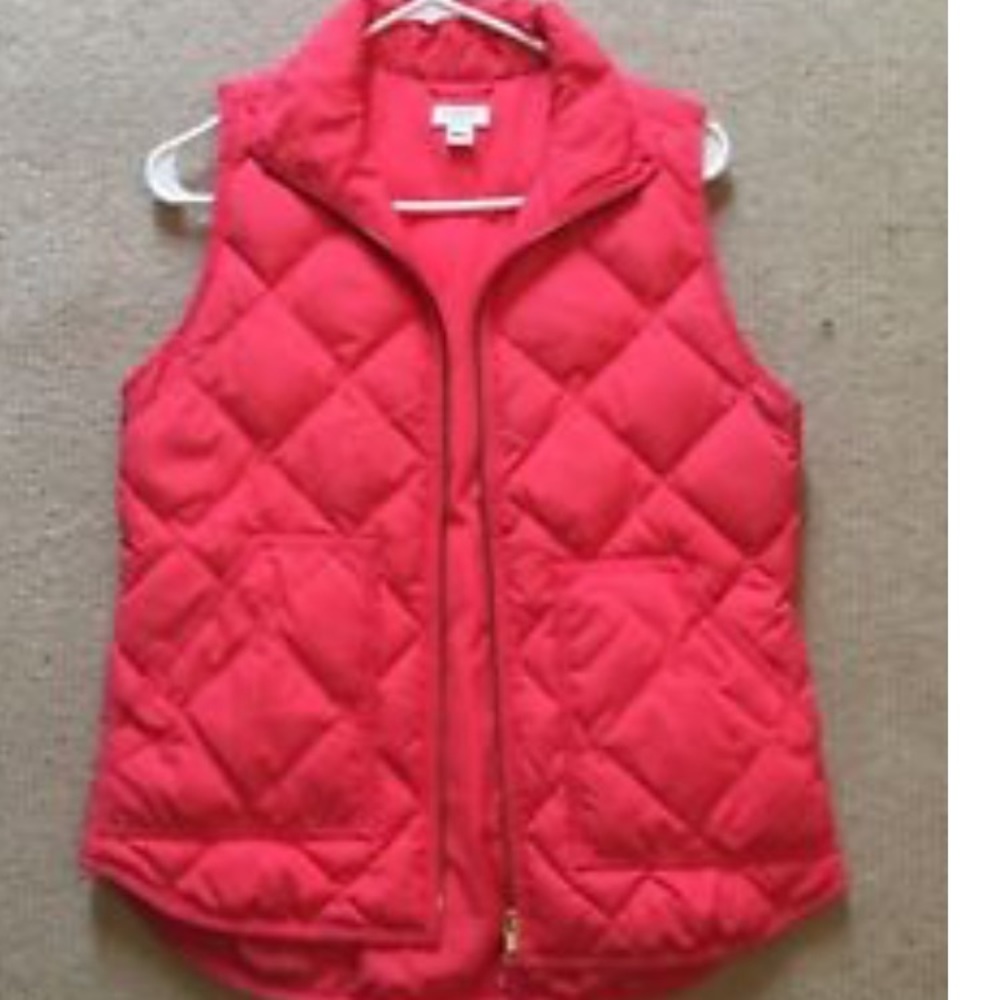 Jcrew bright red excursion vest xs