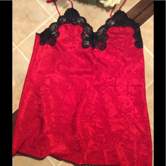 Lucie Ann II Satin & Lace Slip, Size Large - Picture 1 of 2