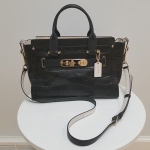 Coach Swagger in Crocodile Embossed Leather