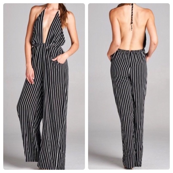 Pants - LAST 1️⃣ Halter Open Back Jumpsuit