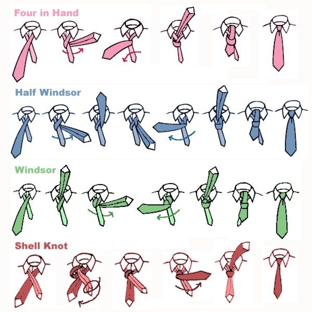 Check out these different tie styles.