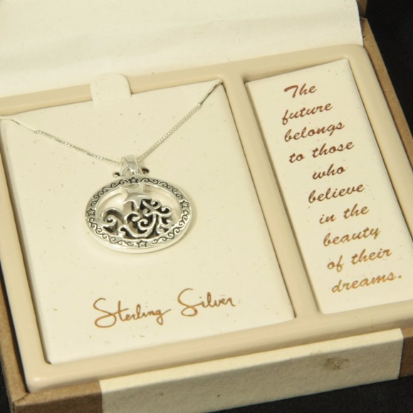 Inspirational Sterling Silver Jewelry - Sterling Silver Inspiration Pendant Necklace