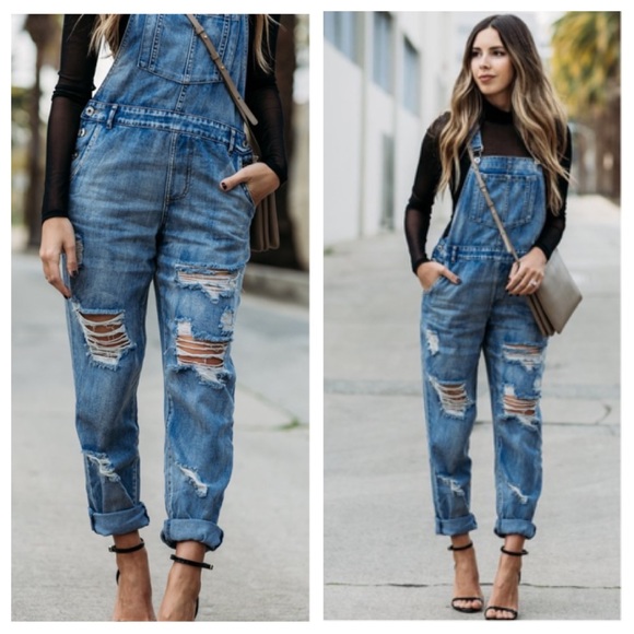 Destructed Boyfriend fit Overall - Picture 2 of 8