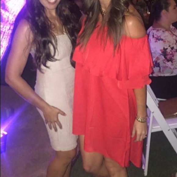 Royal Blue Off the Shoulder Dress - Picture 5 of 5