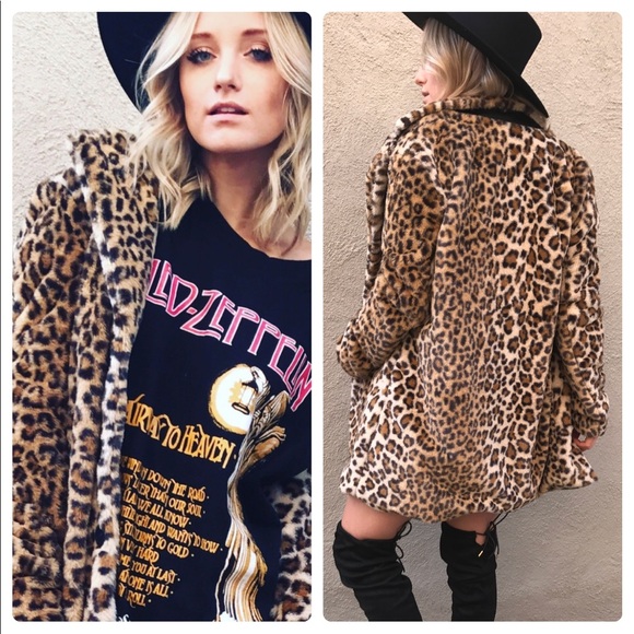 Jackets & Blazers - 1 left!! Stay Wild Faux Fur Leopard Coat