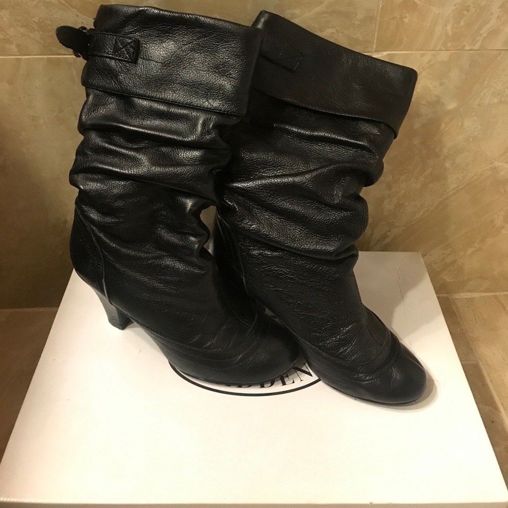 Black leather boots!