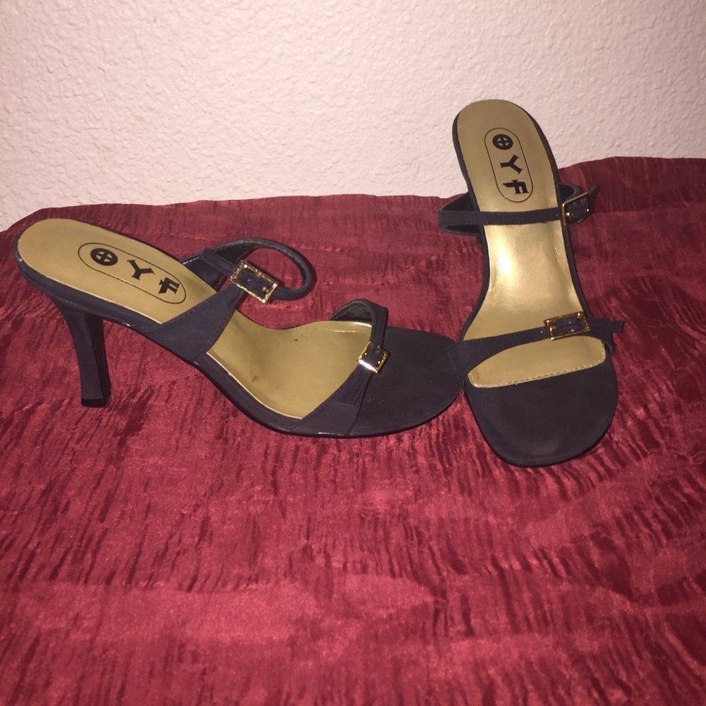 Two strapped heels