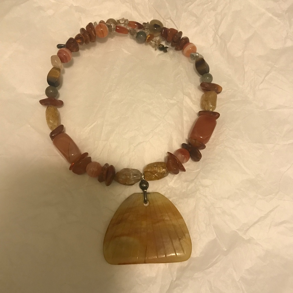 Necklace real stone