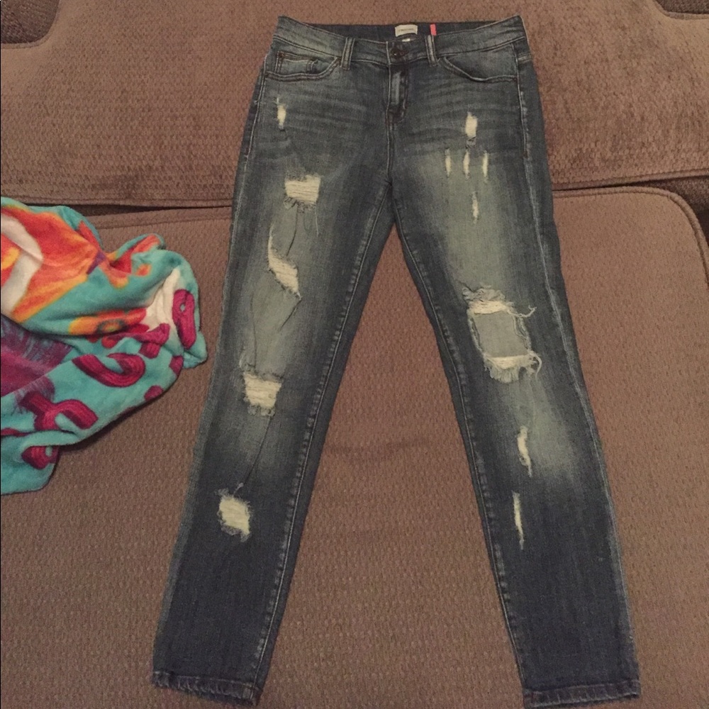 Distressed jeans