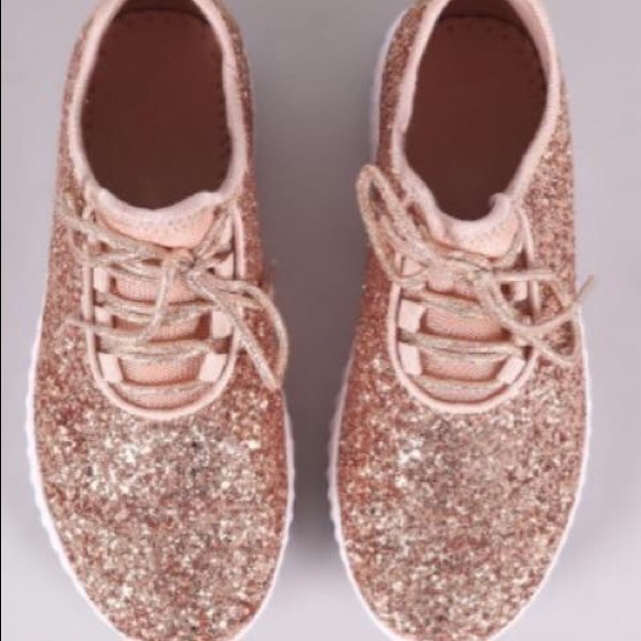Shoes Womens Glitter Sneakers Tennis Shoes Rose Gold Poshmark