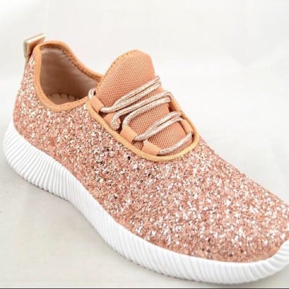 Shoes Womens Glitter Sneakers Tennis Shoes Rose Gold Poshmark