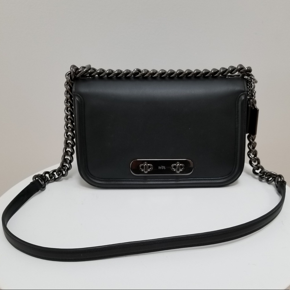 Coach shoulder bag with chain strap
