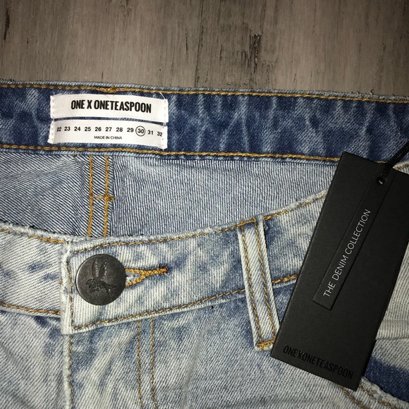 One Teaspoon Freebirds Ripped Boyfriend Jeans 30 - Picture 3 of 5