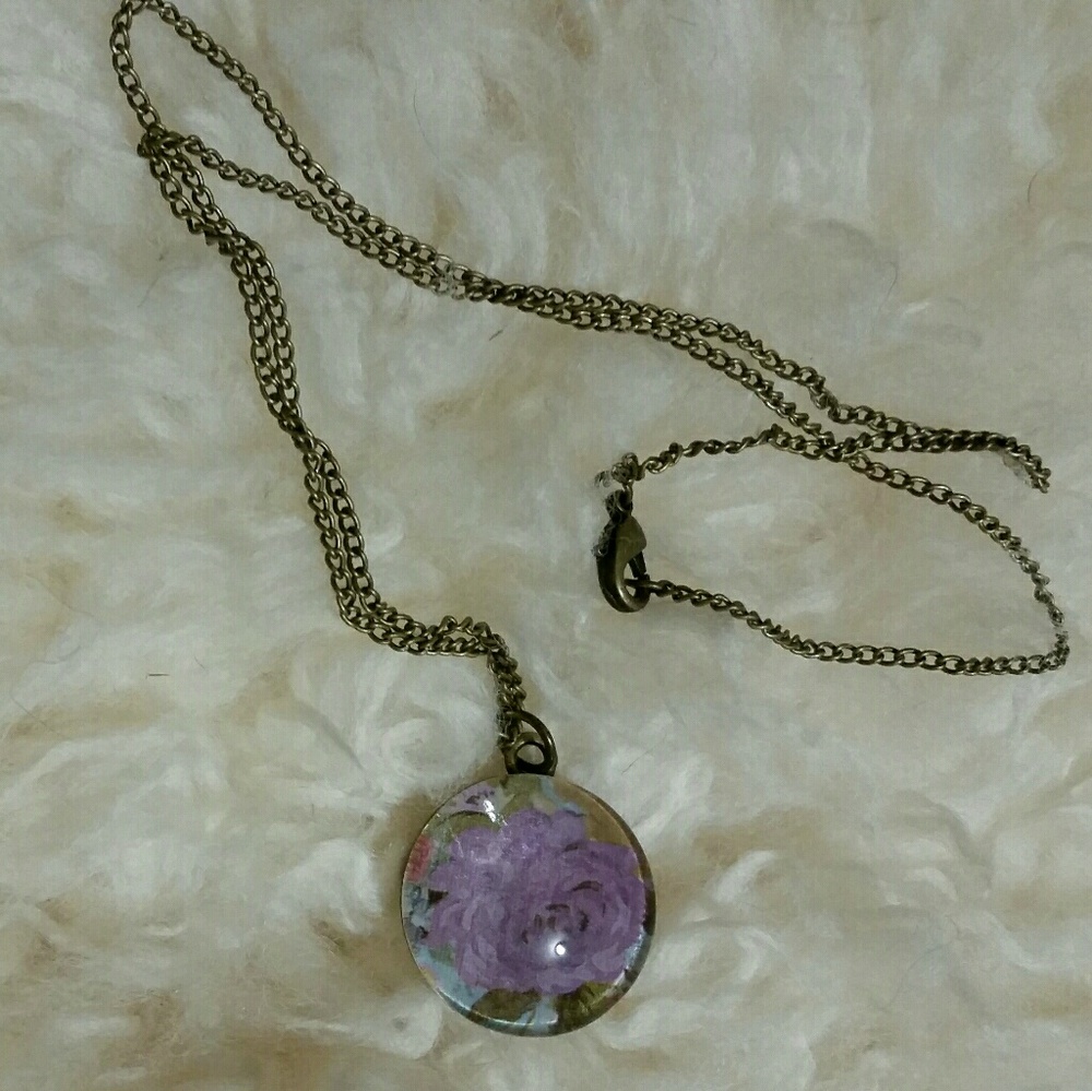 Lavender Rose Necklace