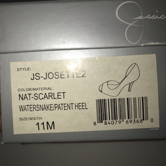 Jessica Simpson Water Snake Scarlet Patent heels - Picture 7 of 7