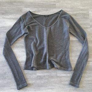 Dark Grey Thick Melville Sweater Long Sleeve
